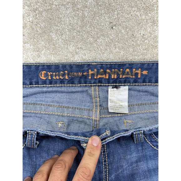 Cruel Denim Hannah Jean Womens 33/15R Medium Blue Mid Rise Bootcut Stretch Denim - Picture 3 of 10